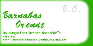barnabas orendt business card